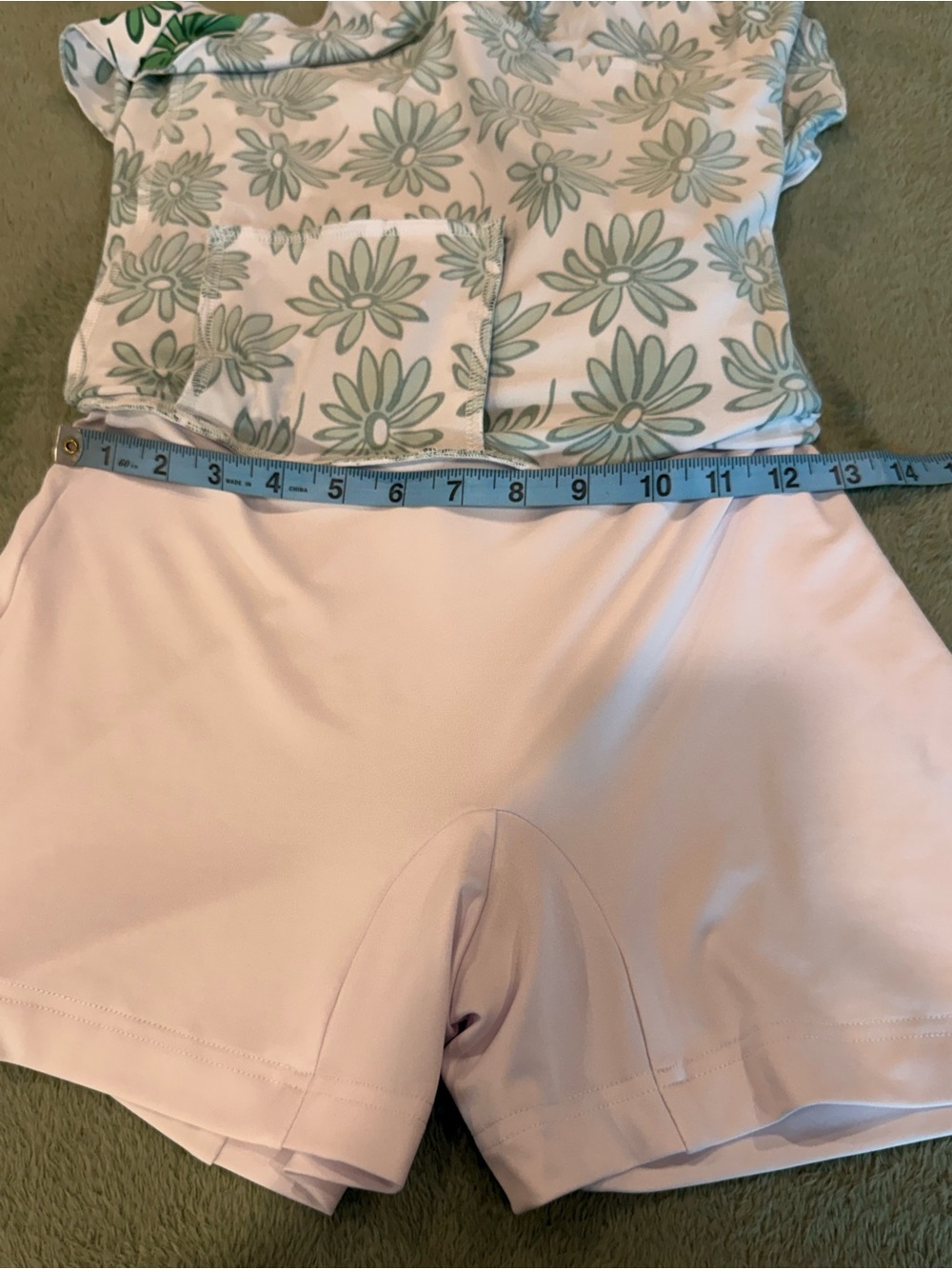 Golftini Girl Power Long Ruffle Skort Skirt XS Green Floral Golf NWT - Picture 10 of 16